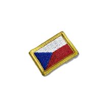 BP0085-031 Bandeira Republica Tcheca Patch Bordado 3,8x2,5cm