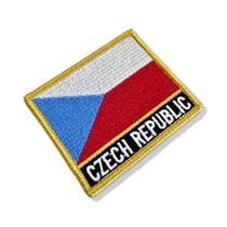 BP0085N-001 Bandeira República Tcheca Patch 7,5x6,3cm