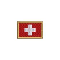 BP0141-031 Bandeira Suíça Patch Bordado 3,8x2,5cm