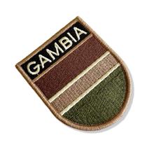 BP0196E-003 Bandeira Gambia Patch Bordado 6,8x8,0cm