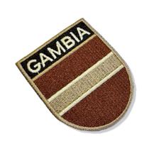 BP0196E-004 Bandeira Gambia Patch Bordado 6,8x8,0cm