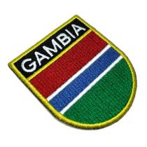 BP0196ET01 Bandeira Gâmbia Patch Bordado Termo Adesivo BP0196ET01 Bandeira Gâmbia Patch Bordado Termo Adesivo
