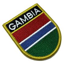 BP0196EV01 Bandeira Gâmbia Patch Bordado Fecho Contato BP0196EV01 Bandeira Gâmbia Patch Bordado Fecho Contato