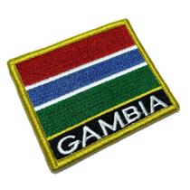 BP0196NV01 Bandeira Gambia Patch Bordado Fecho Contato