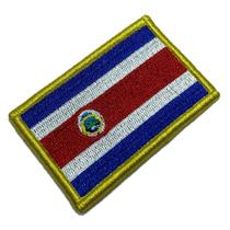 BP0201V01 Bandeira Costa Rica Patch Bordado Fecho Contato BP0201V01 Bandeira Costa Rica Patch Bordado Fecho Contato