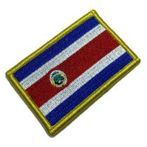BP0201V01 Bandeira Costa Rica Patch Bordado Fecho Contato - BR44