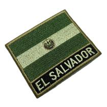 BP0203NT03 Bandeira El Salvador Patch Bordado Termo Adesivo BP0203NT03 Bandeira El Salvador Patch Bordado Termo Adesivo