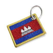 BP0205-011 Bandeira Camboja Patch Bordado 5,7x3,8cm