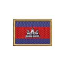 BP0205-011 Bandeira Camboja Patch Bordado 5,7x3,8cm