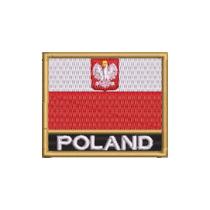 BP0211N-011 Bandeira Polônia Patch Bordado 5,74,8 cm