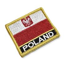 BP0211N-011 Bandeira Polônia Patch Bordado 5,74,8 cm