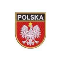 BP0217E-001 Bandeira Polônia Patch Bordado 6,8x8,0cm