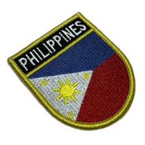 BP0218EV01 Bandeira Filipinas Patch Bordado Fecho Contato BP0218EV01 Bandeira Filipinas Patch Bordado Fecho Contato