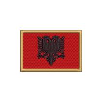 BP0221-001 Bandeira Albânia Patch Bordado 7,5x5,0 BP0221-001 Bandeira Albânia Patch Bordado 7,5x5,0