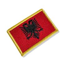 BP0221-001 Bandeira Albânia Patch Bordado 7,5x5,0 BP0221-001 Bandeira Albânia Patch Bordado 7,5x5,0