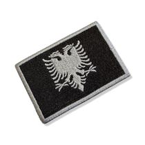 BP0221-002 Bandeira Albânia Patch Bordado 7,5x5,0cm