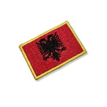 BP0221-057A Bandeira Albânia Patch Bordado 5,7x3,8cm