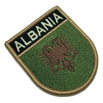 BP0221EV03 Bandeira Albânia Patch Bordado Fecho Contato - BR44