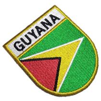 BP0224ET 01 Bandeira País Guiana Patch Bordado Termo adesivo