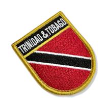 BP0225E-011 Bandeira Trindade Tobago Patch Bordado 5,7x6,8cm