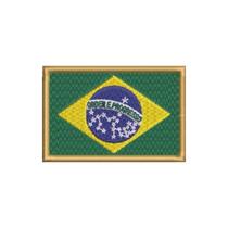 BP0403-021 Bandeira Brasil Patch Bordado 10,2x6,8cm