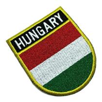 BP0406ET01 Hungria Bandeira Bordada Patch Termo Adesivo
