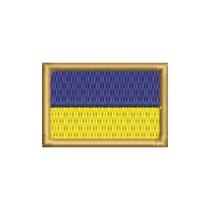 BP0408-031 Bandeira Ucrânia Patch Bordado 3,8x2,5cm