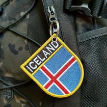 BP0409E-001 Bandeira Islândia Patch Bordado 6,8x8,0cm BP0409E-001 Bandeira Islândia Patch Bordado 6,8x8,0cm