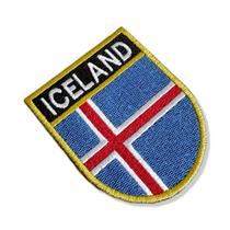 BP0409E-001 Bandeira Islândia Patch Bordado 6,8x8,0cm