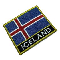 BP0409NT01 Bandeira Islândia Patch Bordado Termo Adesivo BP0409NT01 Bandeira Islândia Patch Bordado Termo Adesivo