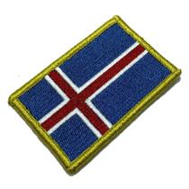 BP0409V01 Bandeira Islândia Patch Bordado Fecho Contato BP0409V01 Bandeira Islândia Patch Bordado Fecho Contato