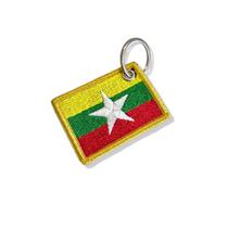 BP0412-011 Bandeira Mianmar Patch Bordado 5,7x3,8cm