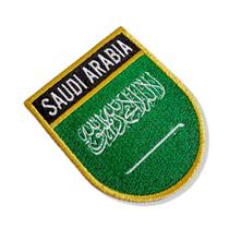 BP0418E-001 Bandeira Arábia Saudita Patch Bordado 6,8x8,0cm