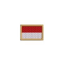 BP0419-031 Bandeira Indonésia Patch Bordado 3,8x2,5cm