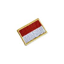 BP0419-031 Bandeira Indonésia Patch Bordado 3,8x2,5cm