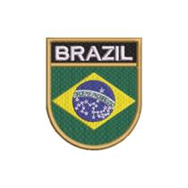 BP0420E-001 Bandeira BRAZIL Patch Bordado 6,8x8,0cm BP0420E-001 Bandeira BRAZIL Patch Bordado 6,8x8,0cm