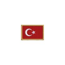 BP0428-031 Bandeira Turquia Patch Bordado 3,8x2,5cm