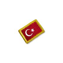 BP0428-031 Bandeira Turquia Patch Bordado 3,8x2,5cm