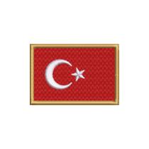 BP0428-075A Bandeira Turquia Patch Bordado 7,5x5,0cm