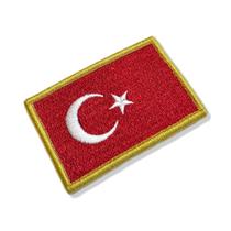 BP0428-075A Bandeira Turquia Patch Bordado 7,5x5,0cm