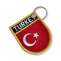 BP0428E-011 Bandeira Turquia Patch Bordado 5,7x6,8cm