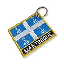BP0431N-001 Bandeira Ilha Martinica Patch Bordado 7,5x6,3cm