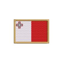 BP0435-001 Bandeira Malta Patch Bordado 7,5x5,0cm BP0435-001 Bandeira Malta Patch Bordado 7,5x5,0cm
