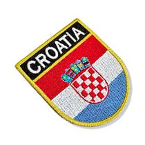 BP0436E-001 Bandeira Croácia Patch Bordado 6,8x8,0cm