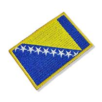 BP0438-001 Bósnia e Herzegovina Bandeira Patch Bordado 7,5x5