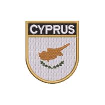 BP0439E-001 Bandeira Chipre Patch Bordado 6,8x8