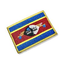 BP0441-001 Bandeira Suazilândia Patch Bordado 7,5x5,0cm