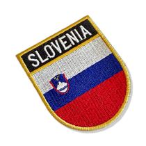 BP0443E-001 Bandeira Eslovênia Patch Bordado 6,8x8,0
