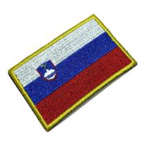 BPSLT001 Bandeira Eslovênia Patch Bordado Termo Adesivo BPSLT001 Bandeira Eslovênia Patch Bordado Termo Adesivo