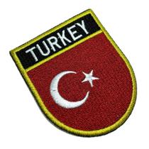 BPTRET001 Bandeira Turquia Patch Bordado Termo Adesivo BPTRET001 Bandeira Turquia Patch Bordado Termo Adesivo